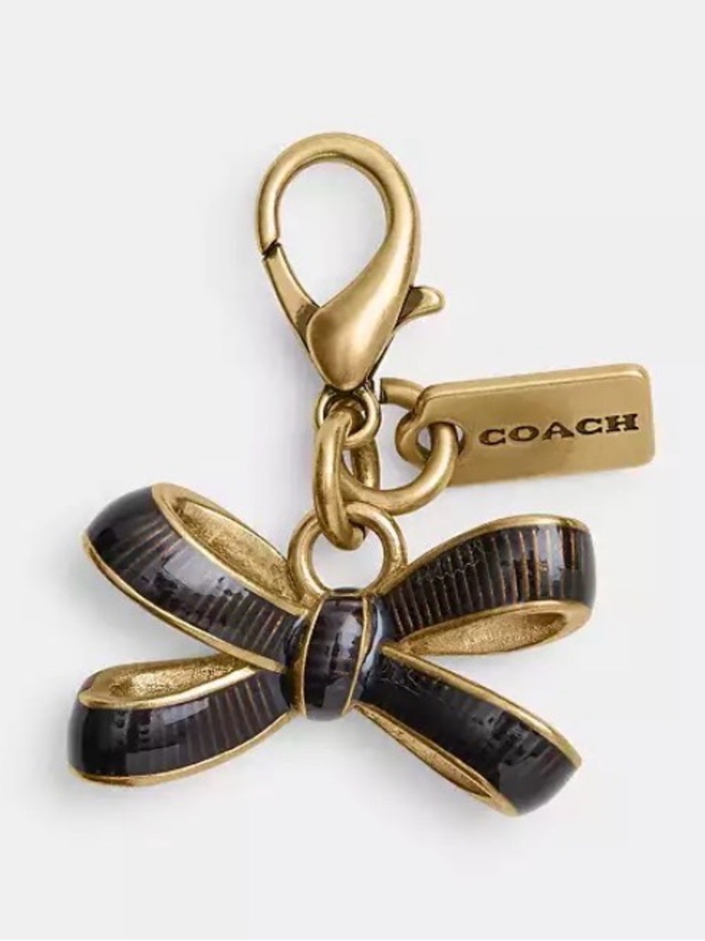 Coach Mini Bow Charm DIY Black/BrassCCX82